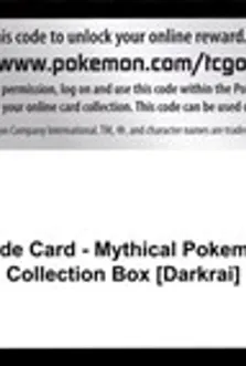 Code Card - Mythical Pokemon Collection Box [Darkrai]  Generations (GEN)