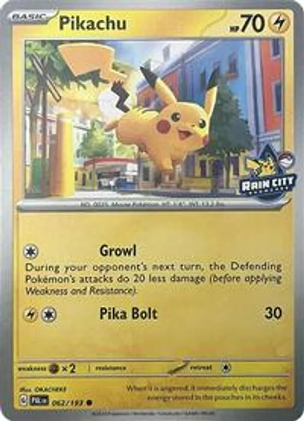 Pikachu (Rain City Showcase)  Miscellaneous Cards & Products (MCAP)  #062/193